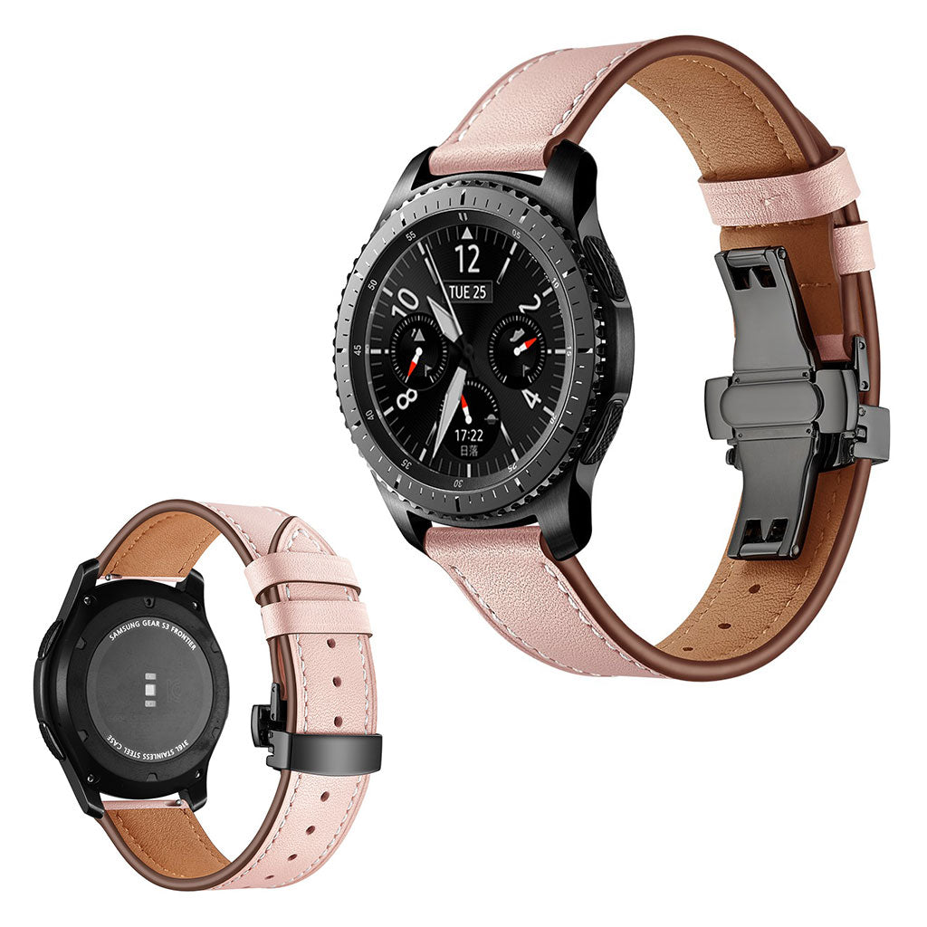  Samsung Gear S3 / Samsung Gear S3 Frontier Ægte læder Rem - Pink#serie_5