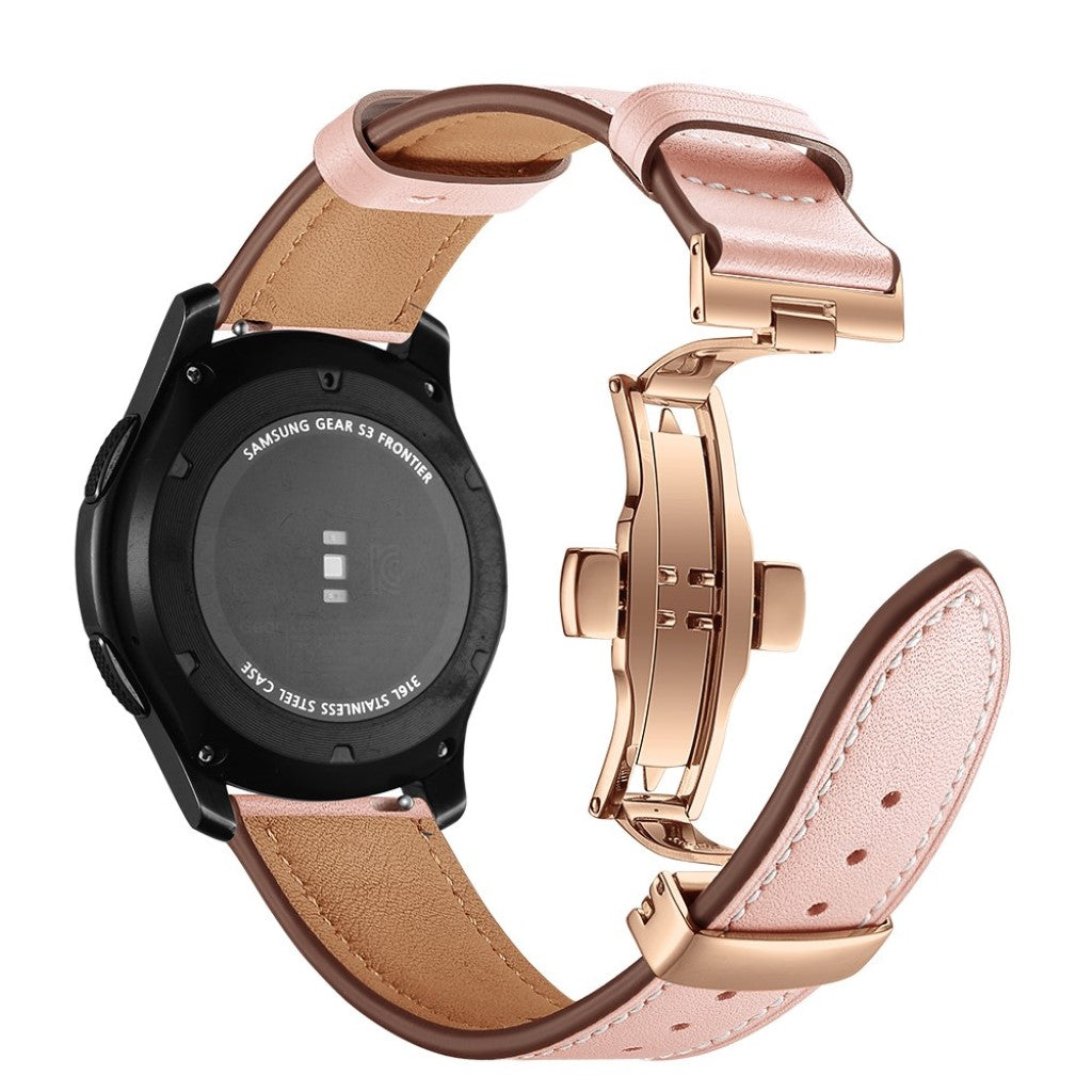  Samsung Gear S3 / Samsung Gear S3 Frontier Ægte læder Rem - Pink#serie_8