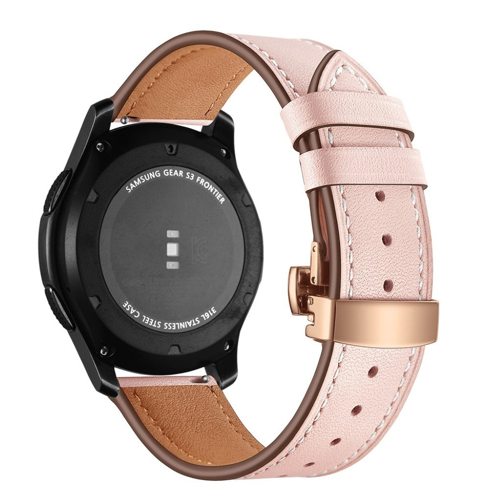  Samsung Gear S3 / Samsung Gear S3 Frontier Ægte læder Rem - Pink#serie_8