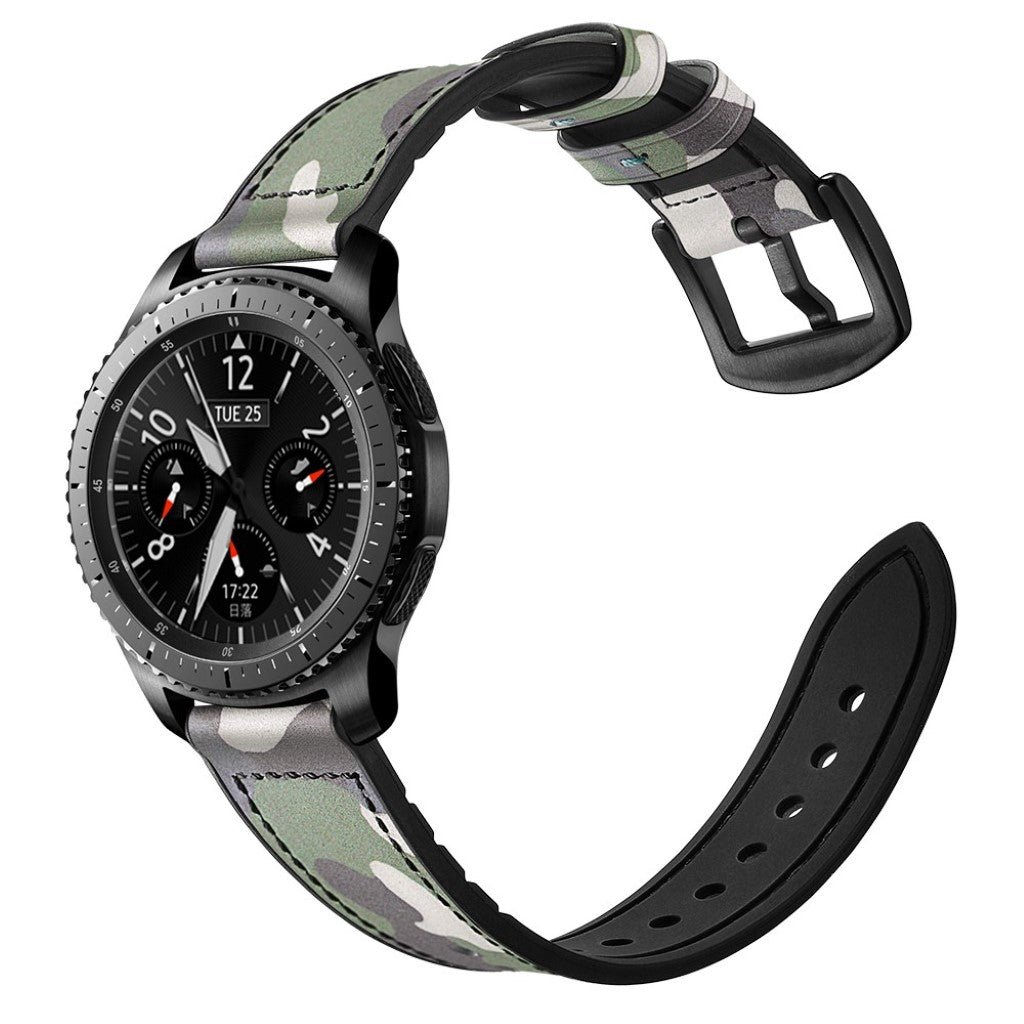  Samsung Gear S3 / Samsung Gear S3 Frontier Ægte læder Rem - Grøn#serie_3