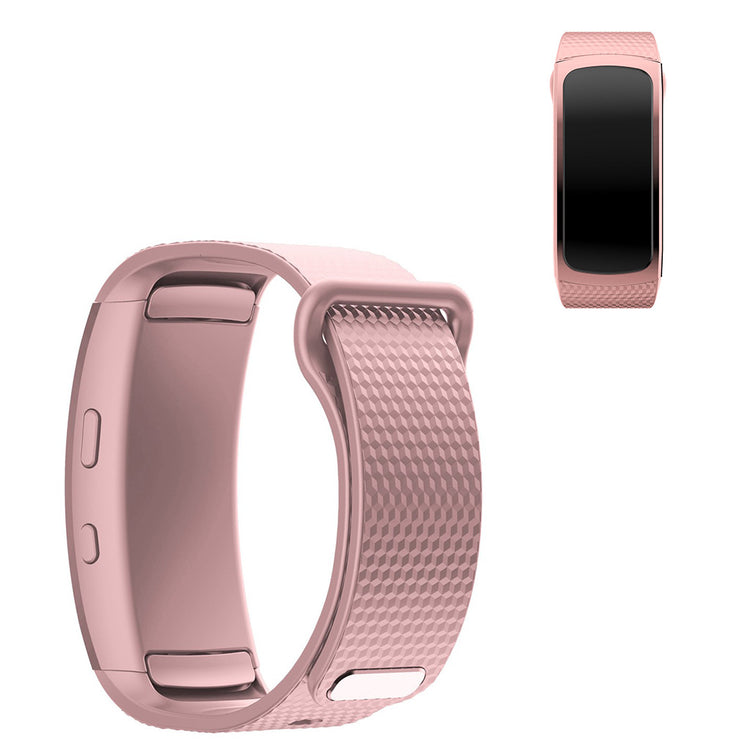 Rigtigt hårdfør Samsung Gear Fit2 Silikone Rem - Størrelse: S - Pink#serie_6