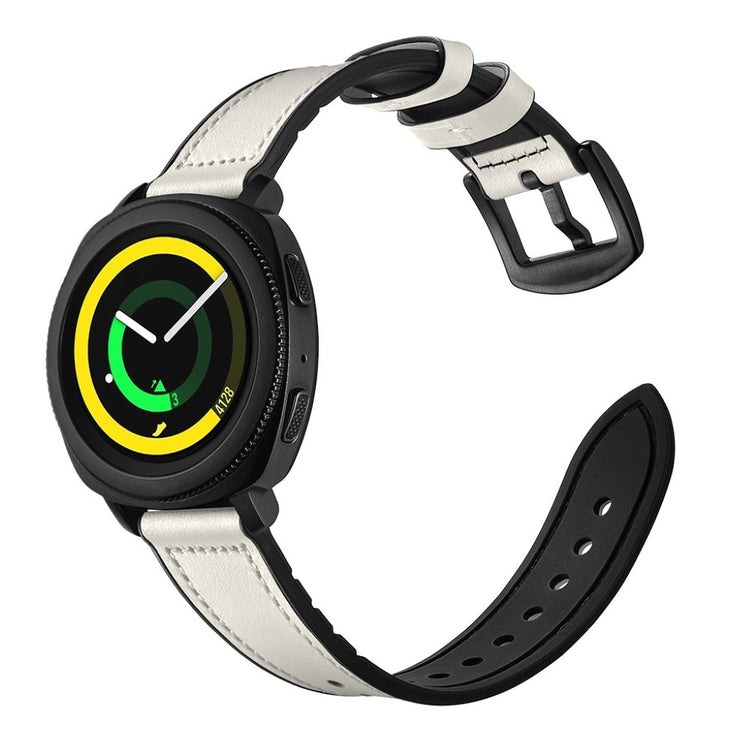 Super cool Samsung Gear Sport Ægte læder Rem - Hvid#serie_1