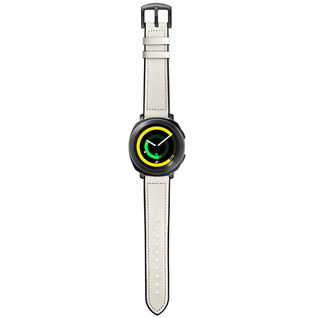 Super cool Samsung Gear Sport Ægte læder Rem - Hvid#serie_1