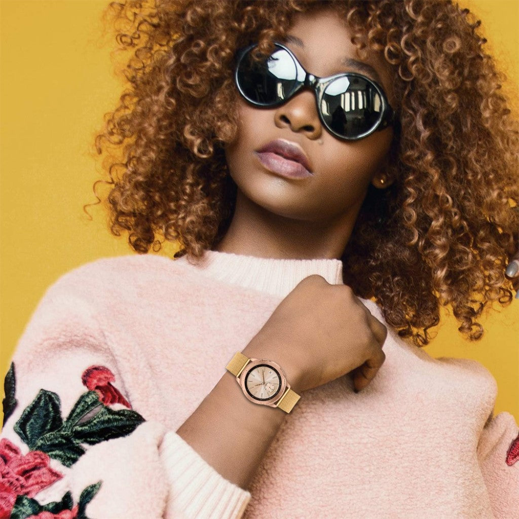 Super nydelig Samsung Galaxy Watch (46mm) Metal Rem - Guld#serie_2