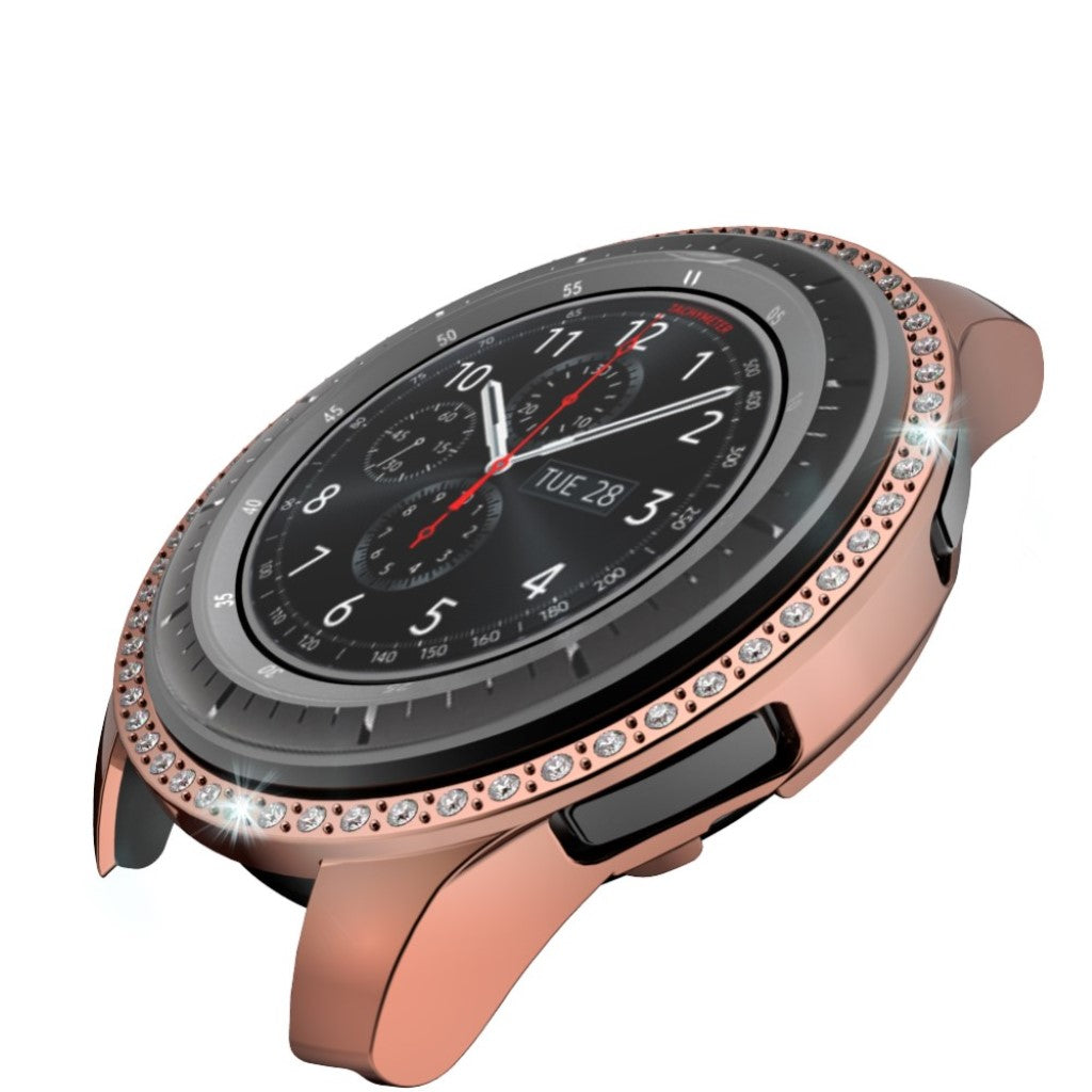 Samsung Galaxy Watch (46mm)  Rhinsten og Silikone Bumper  - Pink#serie_4