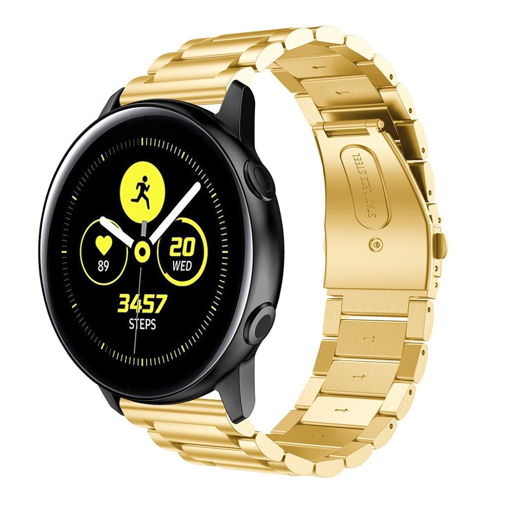 Mega holdbart Samsung Galaxy Watch Active Metal Rem - Guld#serie_4