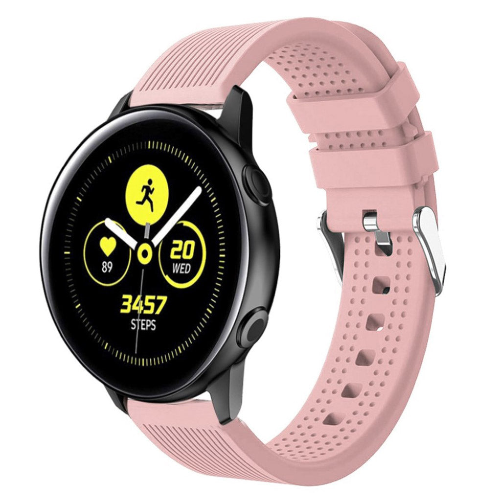 Rigtigt fed Samsung Galaxy Watch Active Silikone Rem - Pink#serie_10