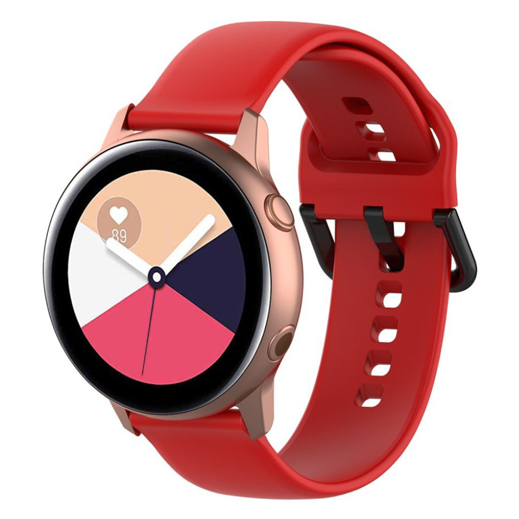 Rigtigt smuk Samsung Galaxy Watch Active Silikone Rem - Rød#serie_3
