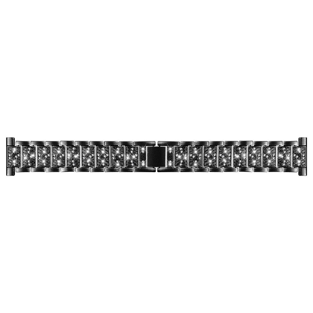 Mega godt Samsung Galaxy Watch Active Metal og Rhinsten Rem - Sort#serie_1