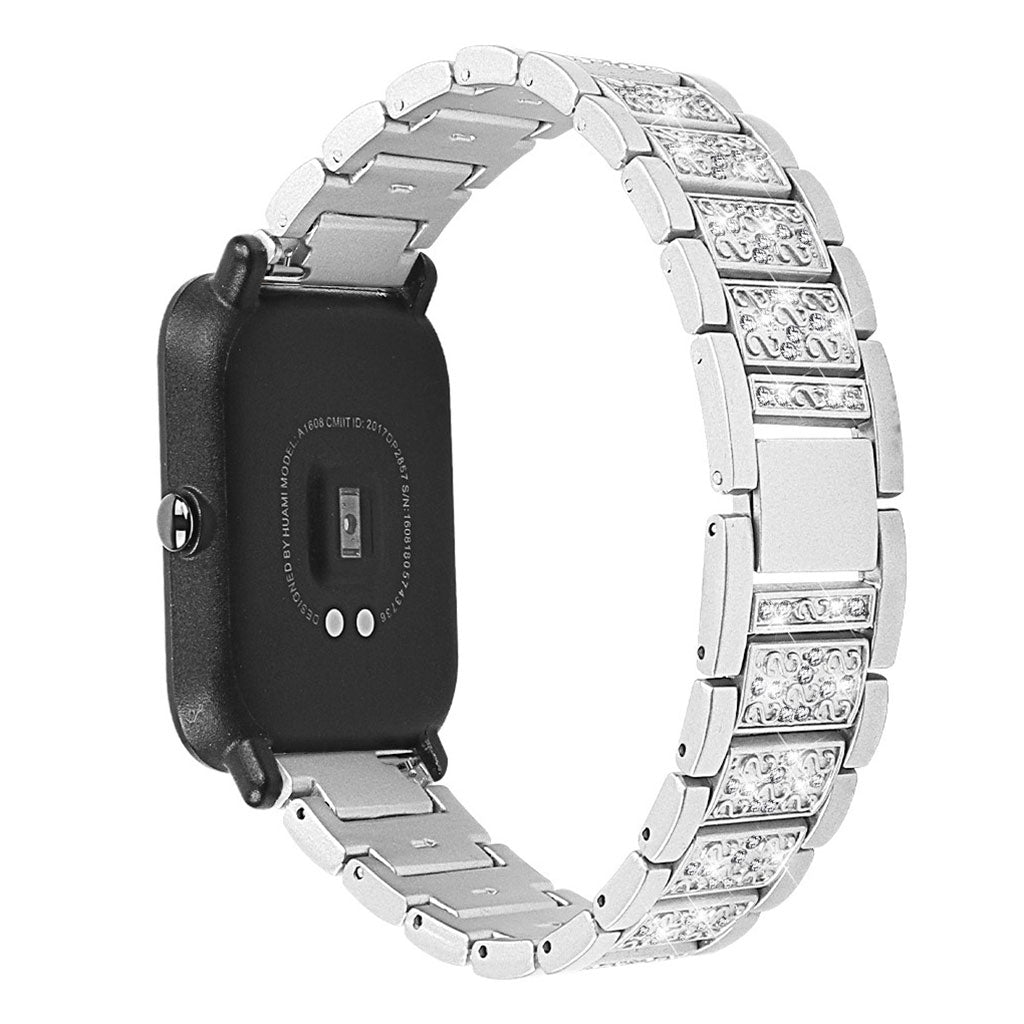Mega godt Samsung Galaxy Watch Active Metal og Rhinsten Rem - Sølv#serie_2