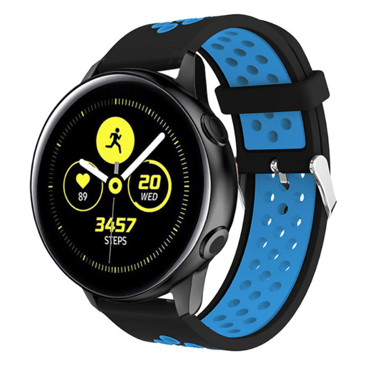 Mega skøn Samsung Galaxy Watch Active Silikone Rem - Sort#serie_3