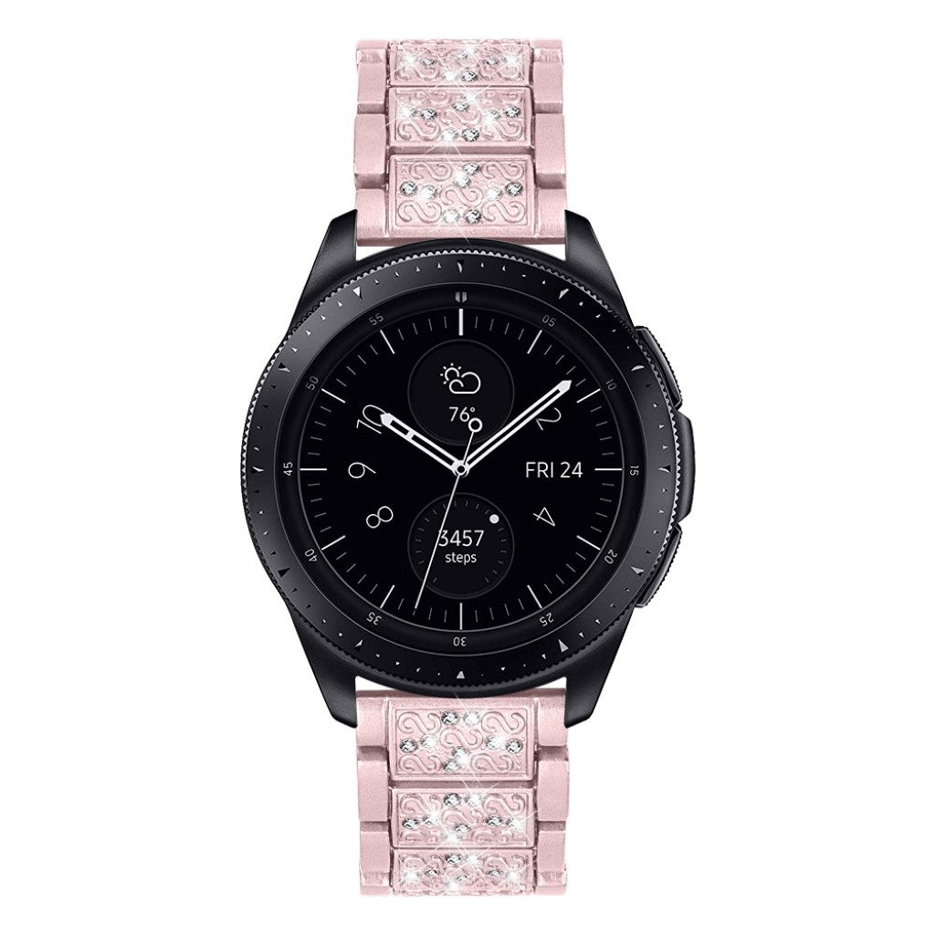 Vildt sejt Samsung Gear S3 Frontier Metal og Rhinsten Rem - Pink#serie_3