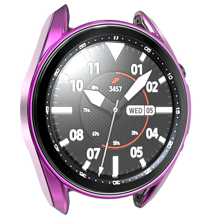 Samsung Galaxy Watch 3 (45mm) Holdbar Silikone Bumper  - Lilla#serie_11