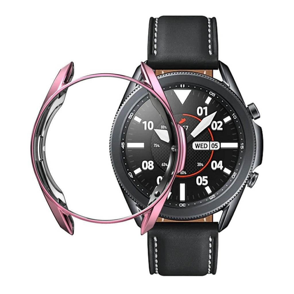 Samsung Galaxy Watch 3 (45mm) Holdbar Silikone Bumper  - Pink#serie_2