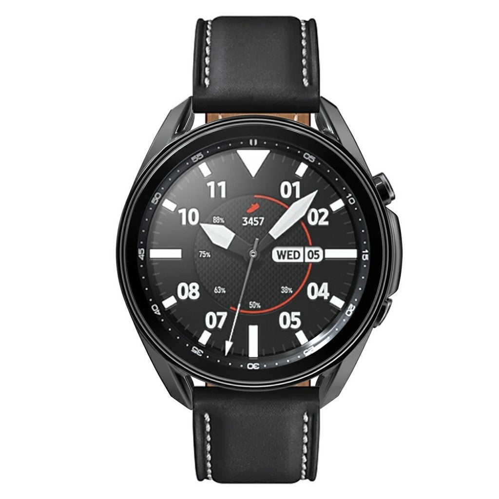 Samsung Galaxy Watch 3 (45mm) Holdbar Silikone Bumper  - Sort#serie_3