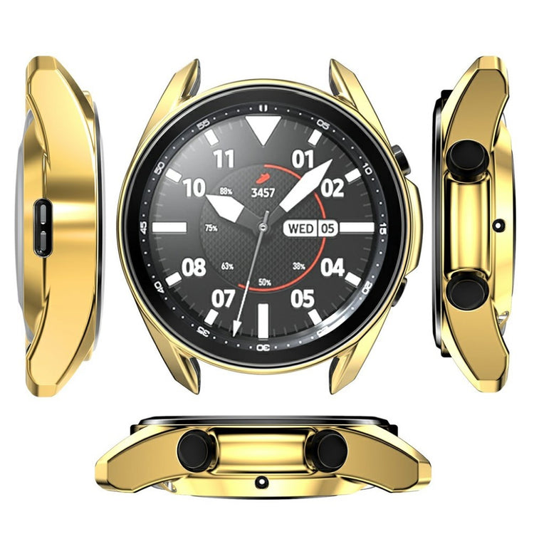Samsung Galaxy Watch 3 (45mm) Holdbar Silikone Bumper  - Guld#serie_6