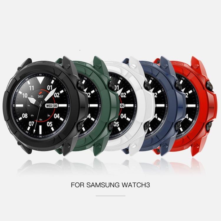 Samsung Galaxy Watch 3 (45mm) Beskyttende Silikone Bumper  - Hvid#serie_1