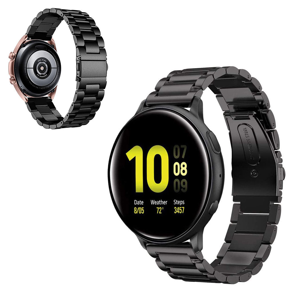 Meget flot Samsung Galaxy Watch 3 (45mm) Metal Rem - Sort#serie_2