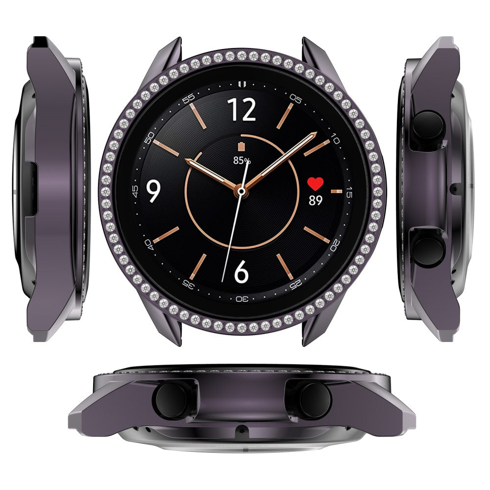 Samsung Galaxy Watch 3 (45mm)  Plastik og Rhinsten Bumper  - Sølv#serie_5