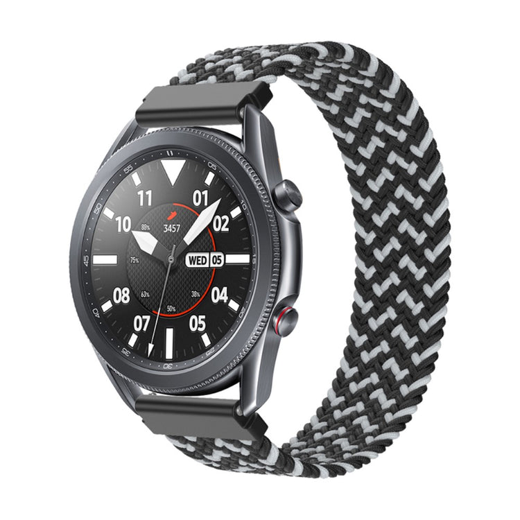 Rigtigt skøn Samsung Galaxy Watch 3 (45mm) Nylon Rem - Sort#serie_22