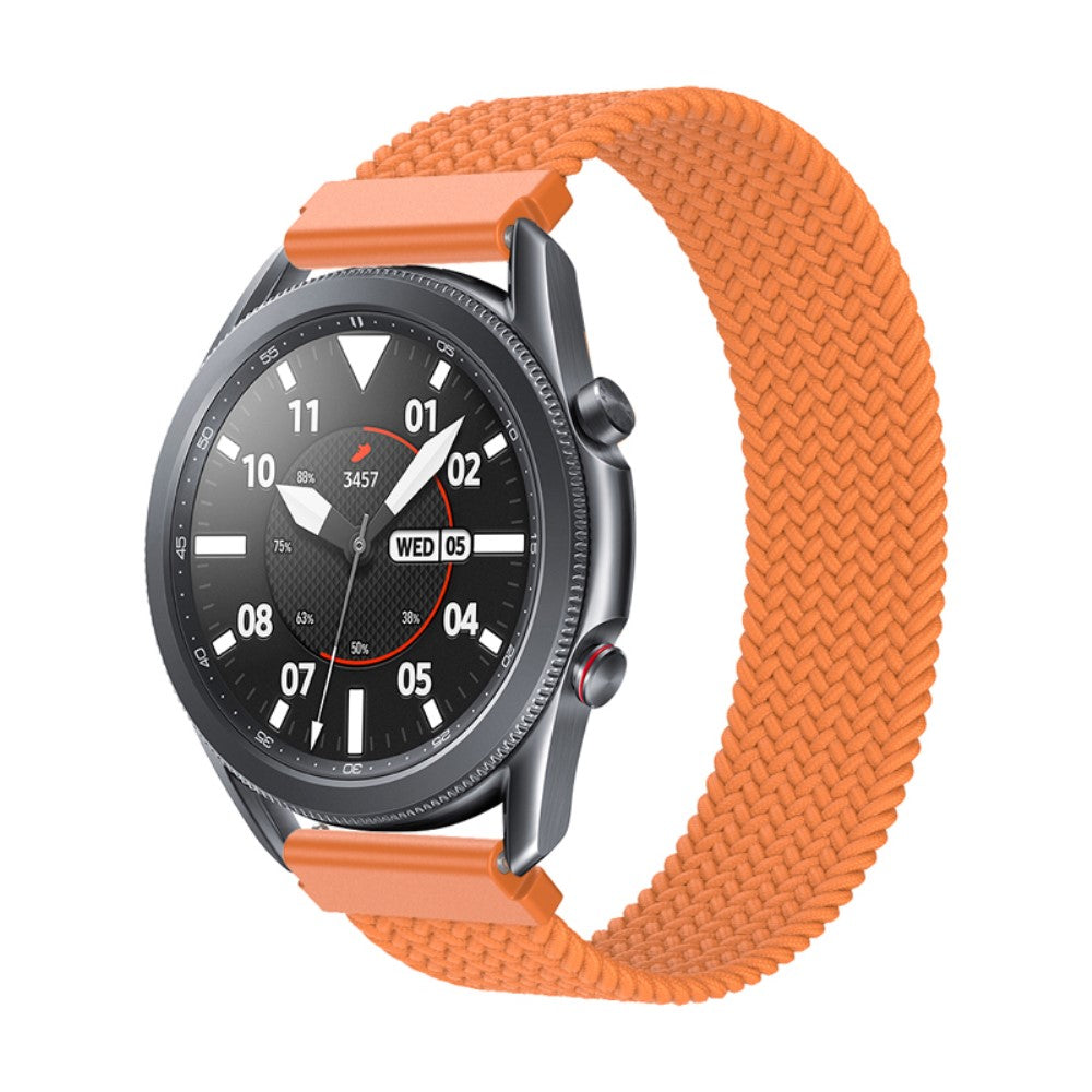 Rigtigt holdbart Samsung Galaxy Watch 3 (45mm) Nylon Rem - Størrelse: L - Orange#serie_4