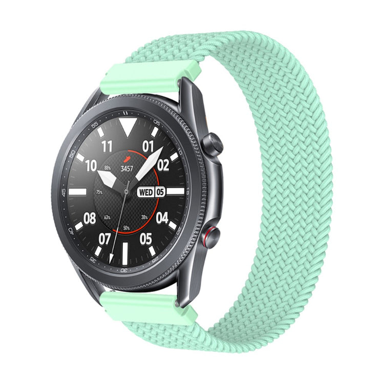 Rigtigt holdbart Samsung Galaxy Watch 3 (45mm) Nylon Rem - Størrelse: L - Grøn#serie_5