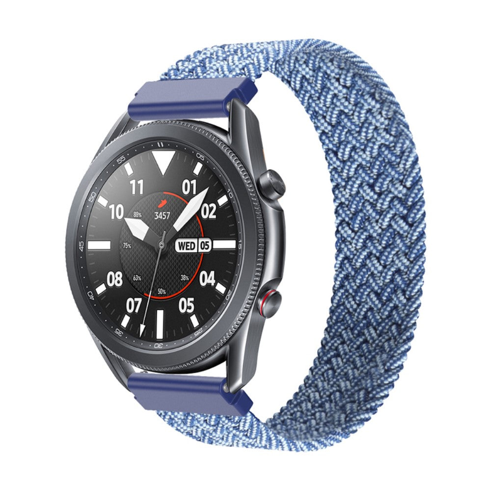 Vildt fint Samsung Galaxy Watch 3 (45mm) Nylon Rem - Størrelse: M - Blå#serie_12