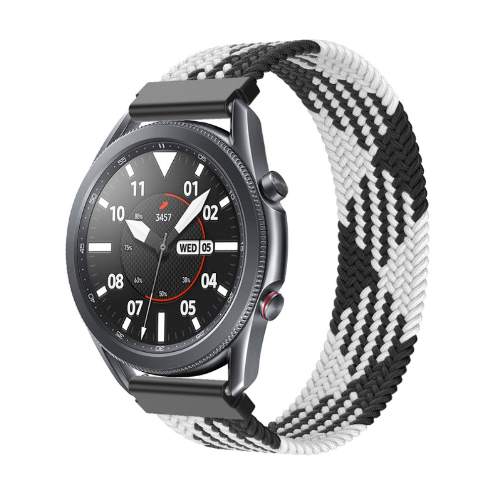 Fed Samsung Galaxy Watch 3 (45mm) Nylon Rem - Størrelse: M - Hvid#serie_10