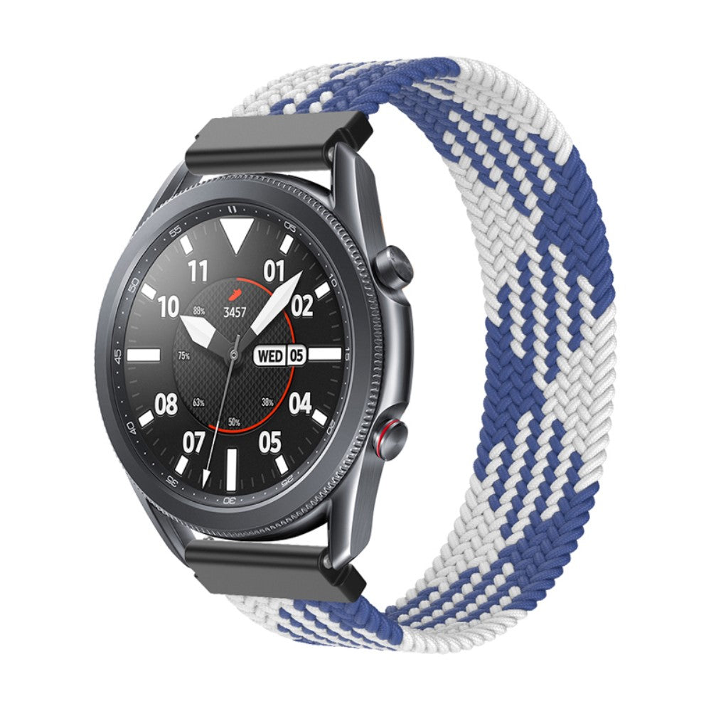 Fed Samsung Galaxy Watch 3 (45mm) Nylon Rem - Størrelse: M - Blå#serie_26