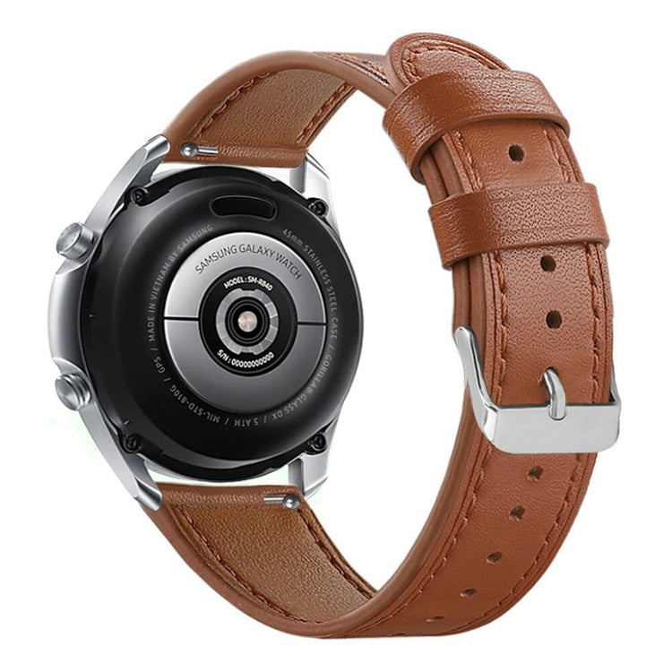 Meget godt Samsung Galaxy Watch 3 (41mm) Ægte læder Rem - Brun#serie_5
