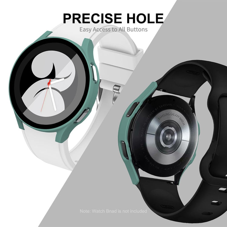 Meget Godt Samsung Galaxy Watch 4 (40mm) Cover med Skærmbeskytter i Plastik og Hærdet Glas - Grøn#serie_1