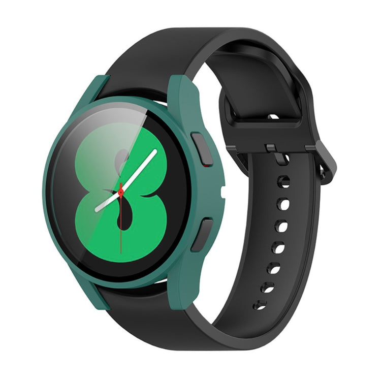 Super Godt Samsung Galaxy Watch 4 (44mm) Cover med Skærmbeskytter i Plastik og Hærdet Glas - Grøn#serie_2