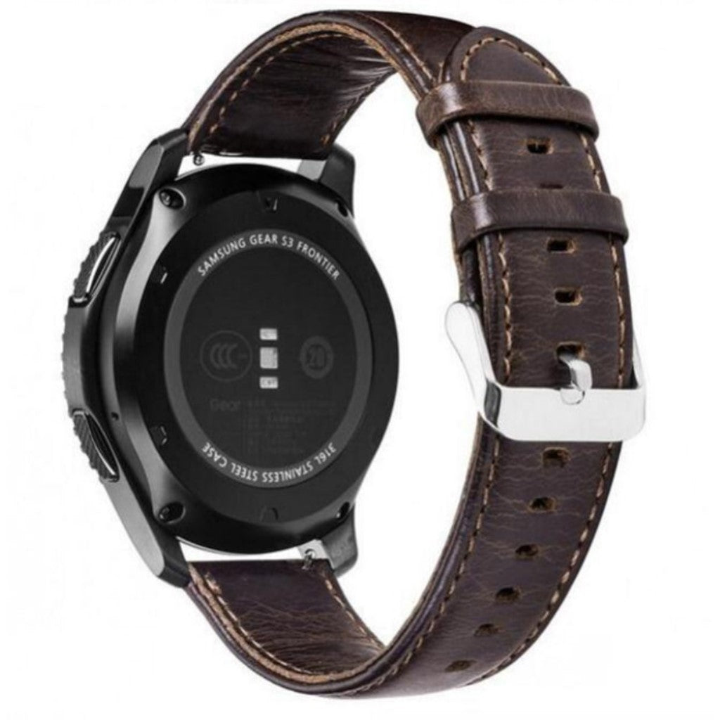 Rigtigt sejt Huawei Watch GT Ægte læder Rem - Brun#serie_2