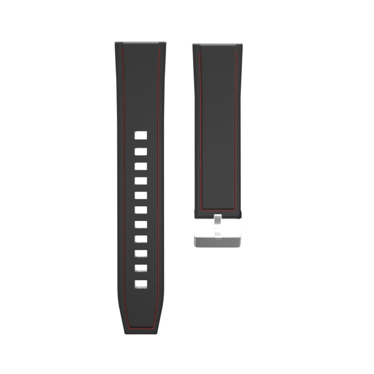 Super slidstærk Huawei Watch GT Ægte læder og Silikone Rem - Sort#serie_1