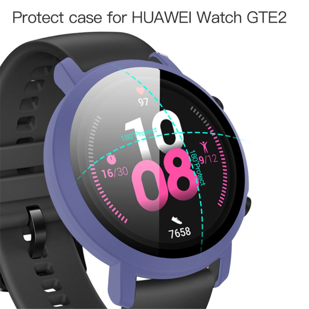 Meget Flot Huawei Watch GT 2 42mm Cover med Skærmbeskytter i Plastik og Hærdet Glas - Blå#serie_2