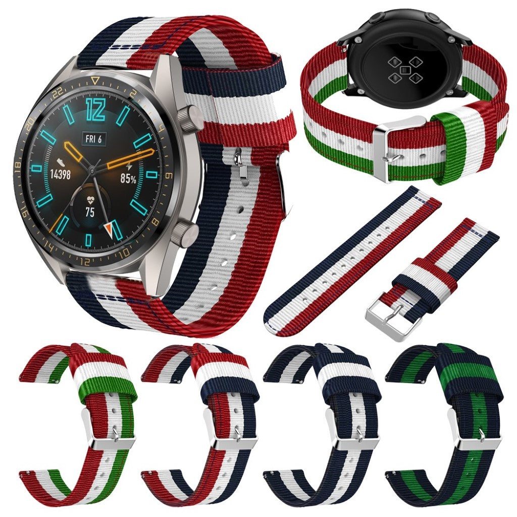 Helt vildt kønt Huawei Watch GT 2 46mm Nylon Rem - Blå#serie_3