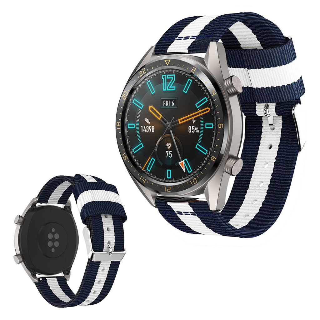 Helt vildt kønt Huawei Watch GT 2 46mm Nylon Rem - Blå#serie_3