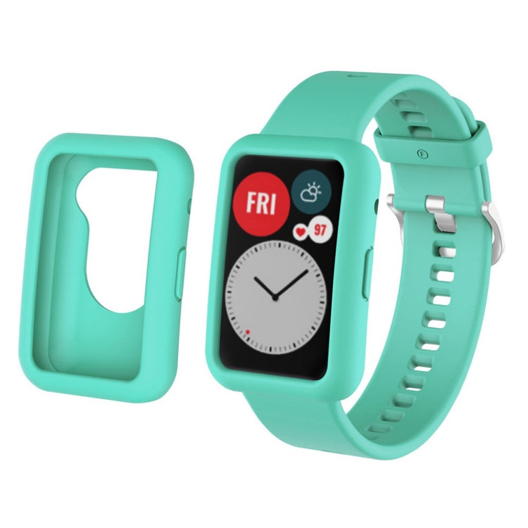 Flot Huawei Watch Fit Silikone Cover - Grøn#serie_11