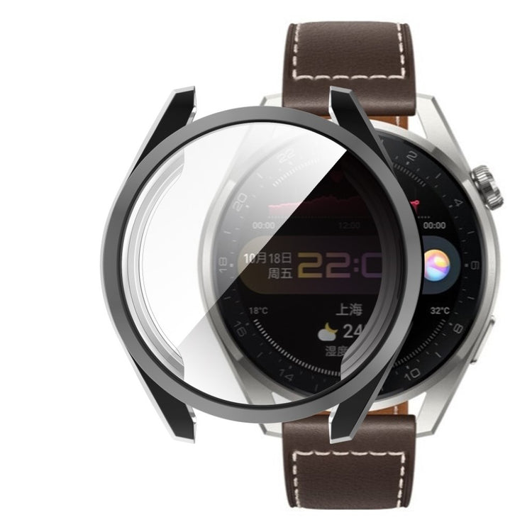 Super Fed Huawei Watch 3 Pro Silikone Cover - Sort#serie_1