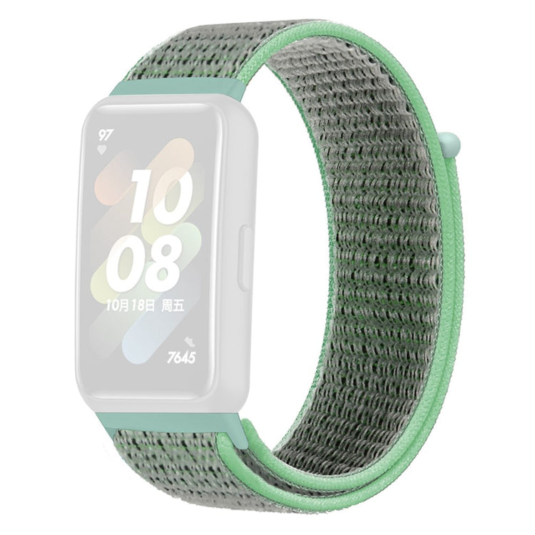 Vildt fint Huawei Band 7 Nylon Rem - Grøn#serie_12