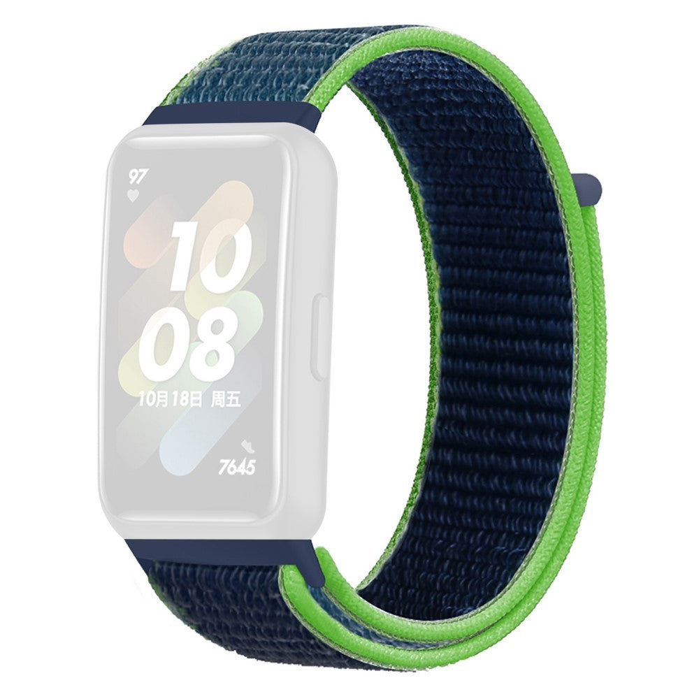 Vildt fint Huawei Band 7 Nylon Rem - Grøn#serie_14