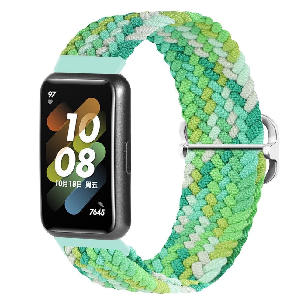 Rigtigt godt Huawei Band 7 Nylon Rem - Grøn#serie_12