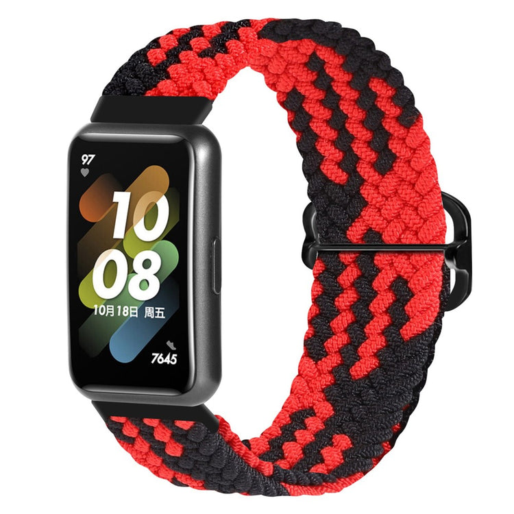 Rigtigt godt Huawei Band 7 Nylon Rem - Rød#serie_3