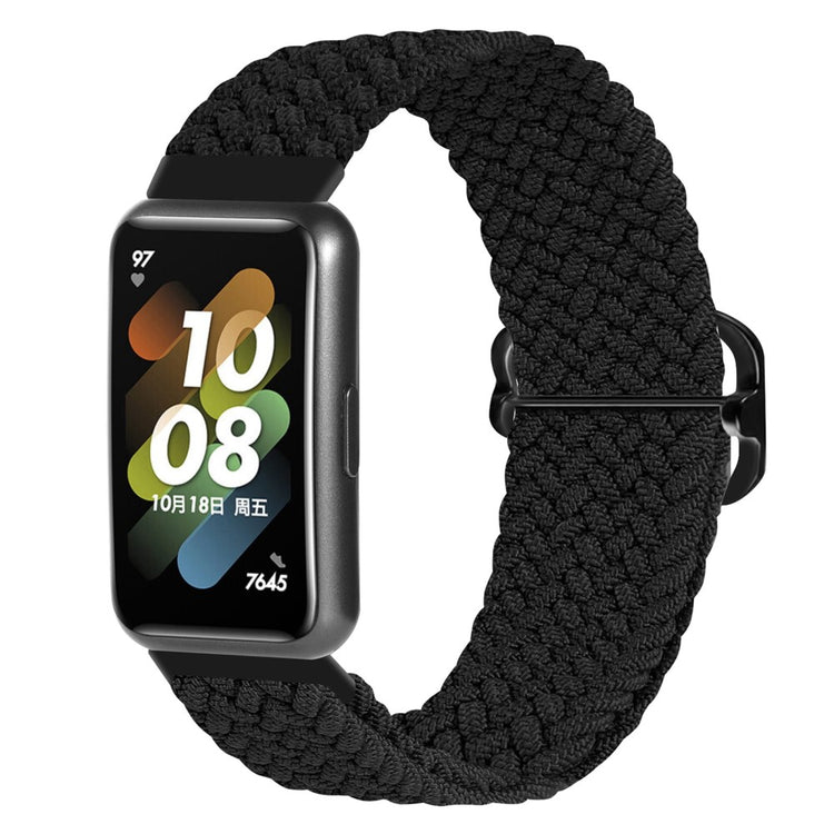 Rigtigt godt Huawei Band 7 Nylon Rem - Sort#serie_4