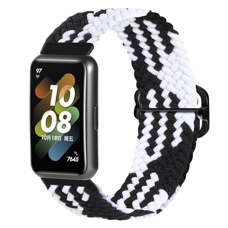 Rigtigt godt Huawei Band 7 Nylon Rem - Sort#serie_5