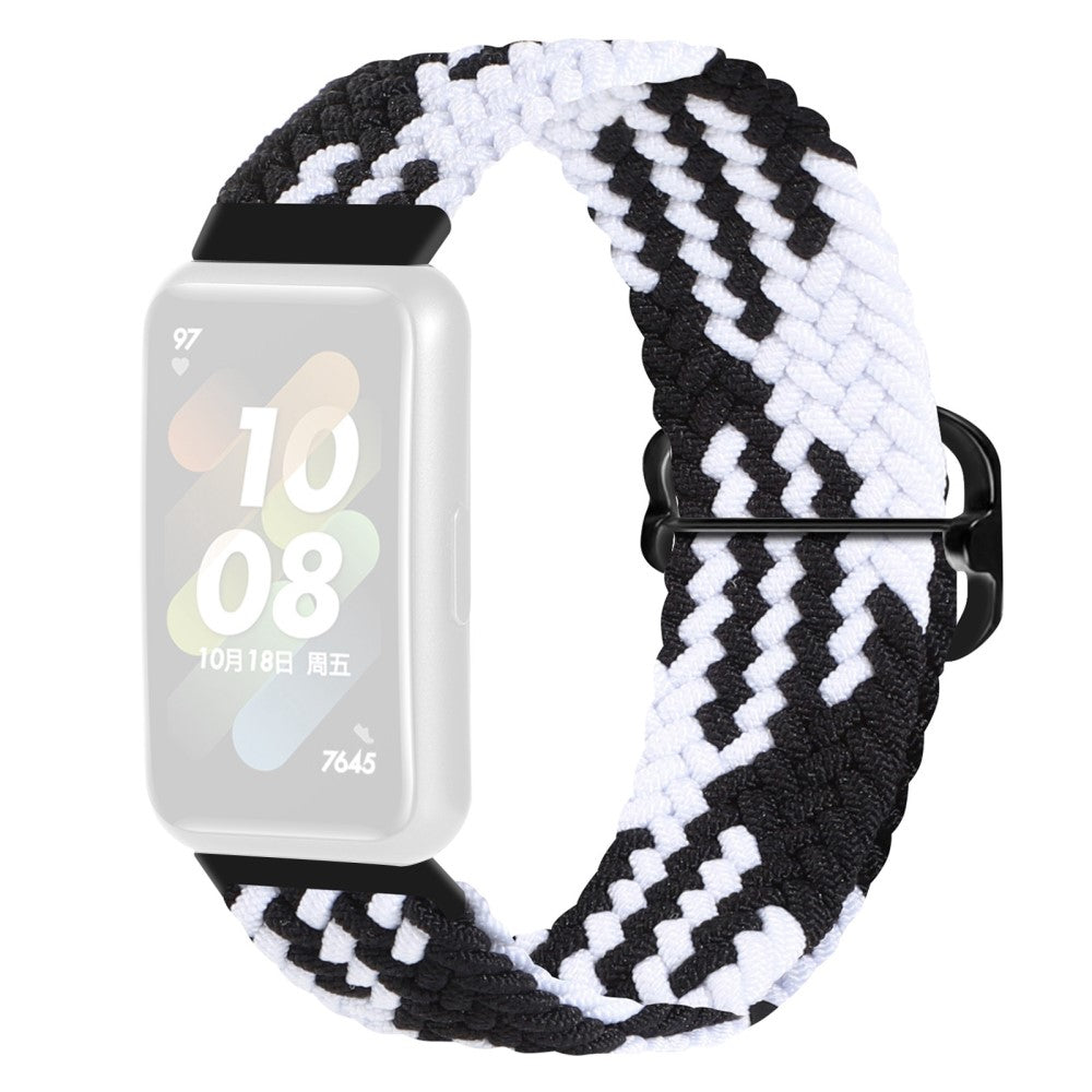 Rigtigt godt Huawei Band 7 Nylon Rem - Sort#serie_5