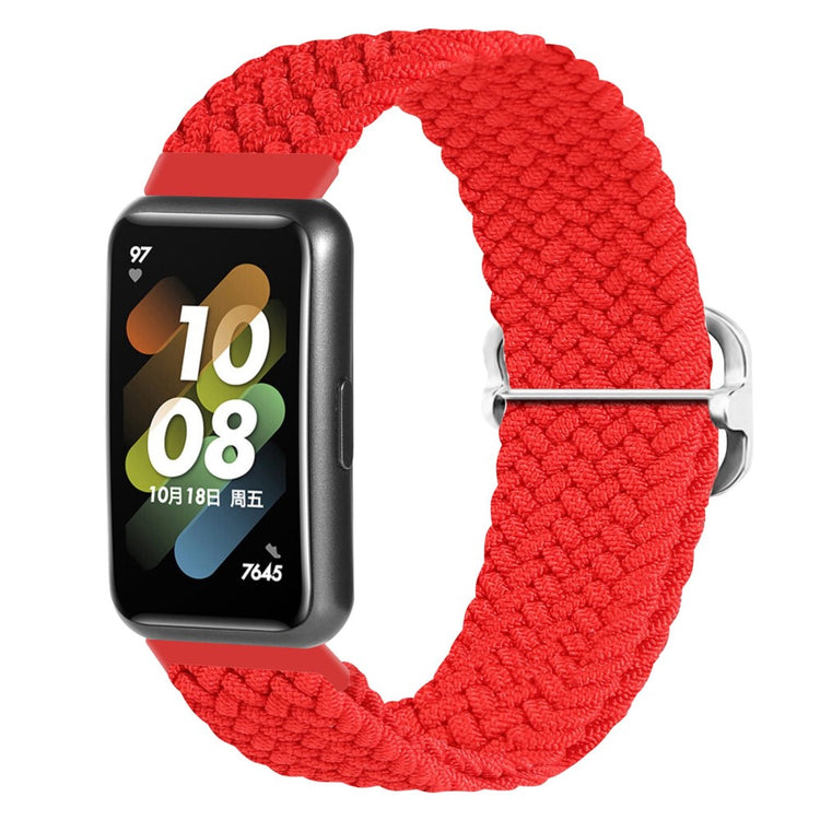 Rigtigt godt Huawei Band 7 Nylon Rem - Rød#serie_7