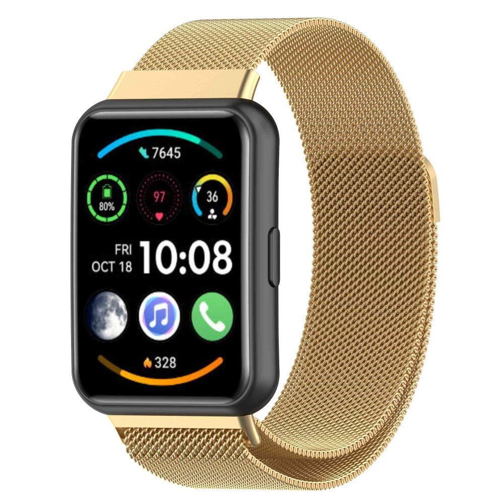 Mega nydelig Huawei Watch Fit 2 Metal Urrem - Guld#serie_7