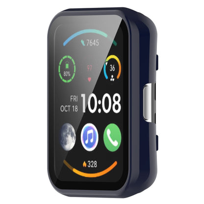 Super Fint Huawei Watch Fit 2 Cover med Skærmbeskytter i Plastik og Hærdet Glas - Blå#serie_4