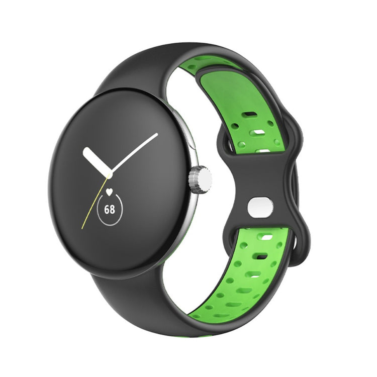 Rigtigt fantastisk Google Pixel Watch Silikone Rem - Størrelse: S - Grøn#serie_4